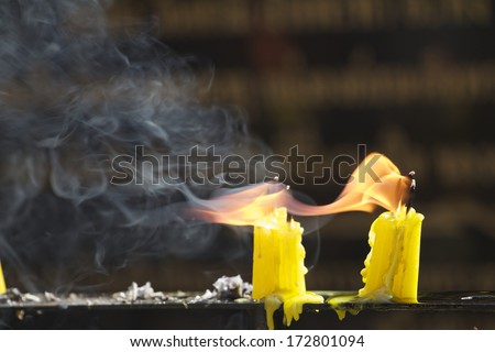 Candle smoke Buddha