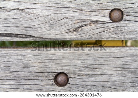 Old pin on crack wood texture for background, it is the art of wood.