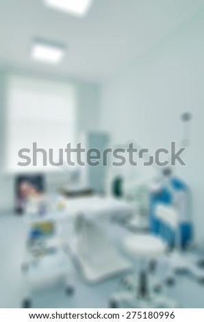 Modern beauty salon blur background with bokeh