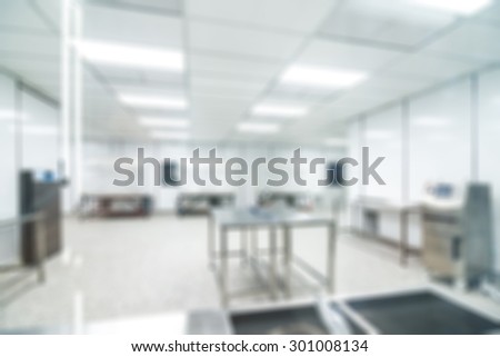 Nano technology electronics factory theme creative abstract blur background with bokeh effect