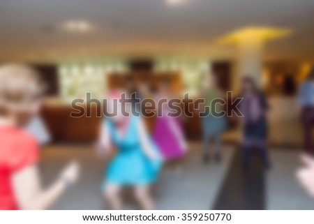 Party at the restaurant theme blur background