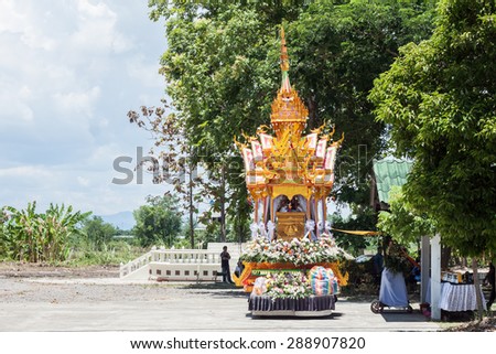 Chiang Mai THAILAND - June 18 : The Culture of Thailand Buddhist religious ceremony cremate the deceased after me then.  on June 18,2012 at cemetery in hang dong chiang mai, Thailand.