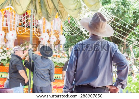 Chiang Mai THAILAND - June 18 : The Culture of Thailand Buddhist religious ceremony cremate the deceased after me then.  on June 18,2012 at cemetery in hang dong chiang mai, Thailand.