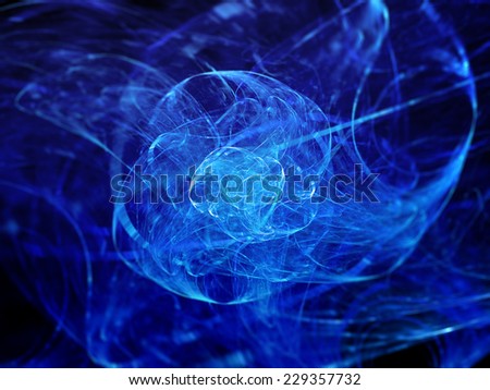 High energy plasma in space, computer generated abstract background