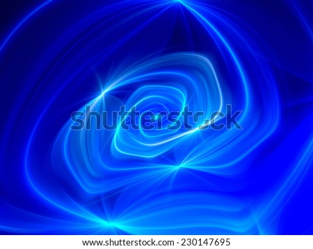 Blue glowing spiral energy flow, computer generated abstract background