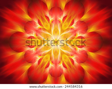 Fiery chakra flame, computer generated abstract background