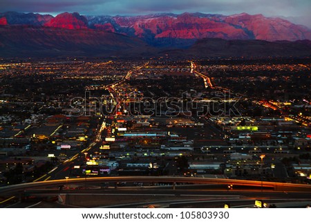 Aerial panorama of Las Vegas