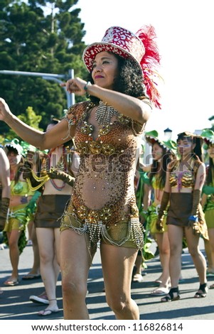 TAIPEI, TAIWAN - OCT 20: Unidentified Dream Carnival dancer(s) - street parade \