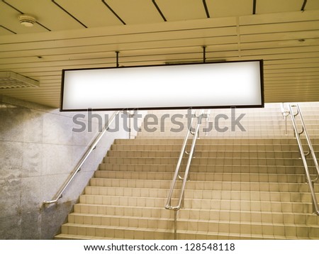 Blank Billboard In Metro Station