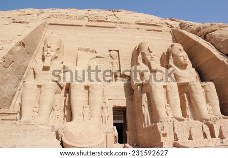 The Great Temple of Ramesses II. Abu Simbel, Nubia, Egypt.