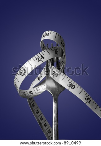 tape measure entwined in times of fork