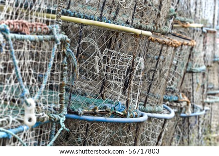 Stack of Lobster Pots -- differential focus