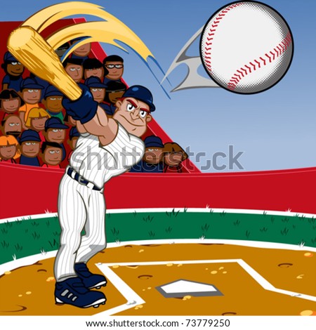 baseball player cartoon. Cartoon Baseball Player