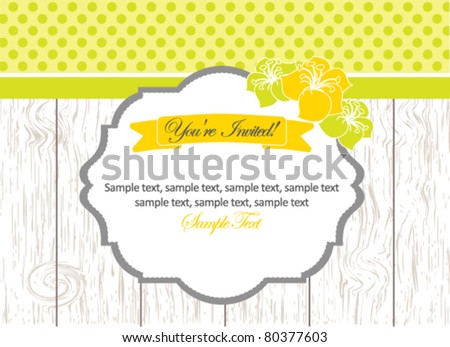 stock vector Vintage wedding invitation or bridal shower card