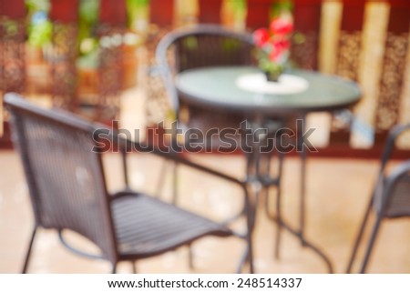 Table and Chair Blurred Background