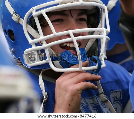Portrait of Teen Youth Football Player