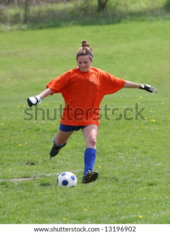 Youth Soccer Goalie Action