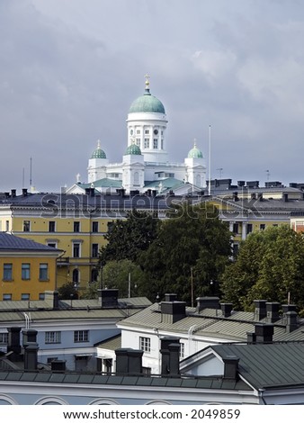 Helsinki skyline with cathedral