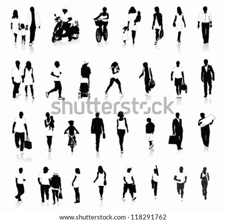 Collection of people silhouettes Collection of people silhouettes