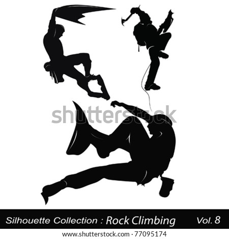 stock vector Rock climbing