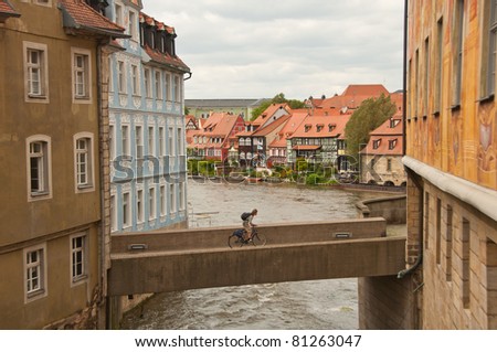 stock photo bridge in bamberg germany