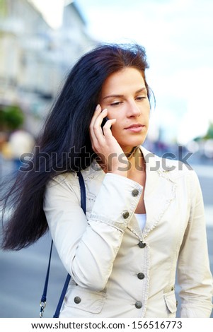 woman with mobile phone