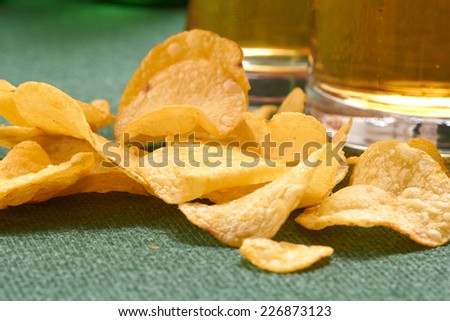potato chips and beer