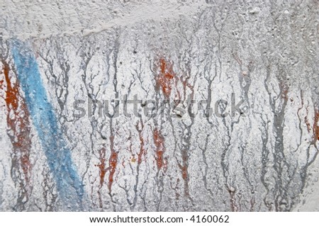 Abstract figure on a wall.