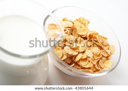 Breakfast with corn-flakes