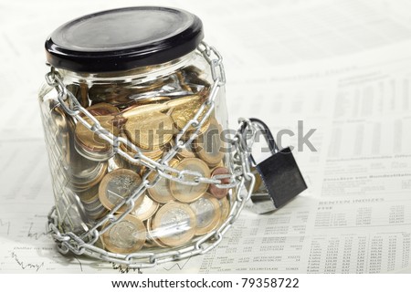 stock photo : coins in money jar. Save to a lightbox ▼. Please Login