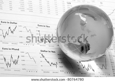 Globe on business documents