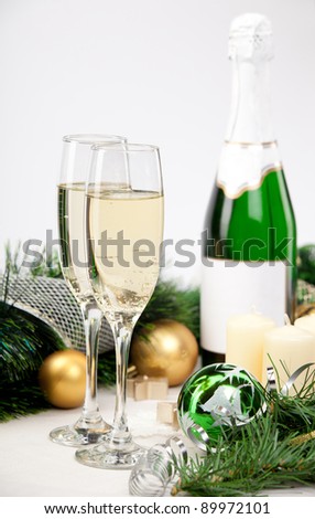 Glasses of champagne at New Year's Eve