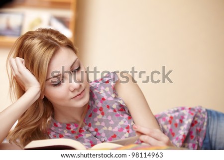 pretty woman with book