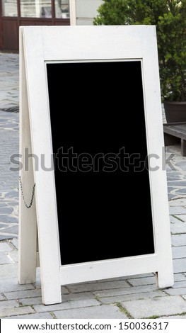 Picture of real wooden board for restaurant menu with empty space to add text