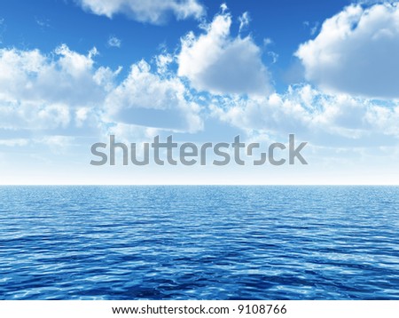 blue sky. stock photo : cloudy lue sky
