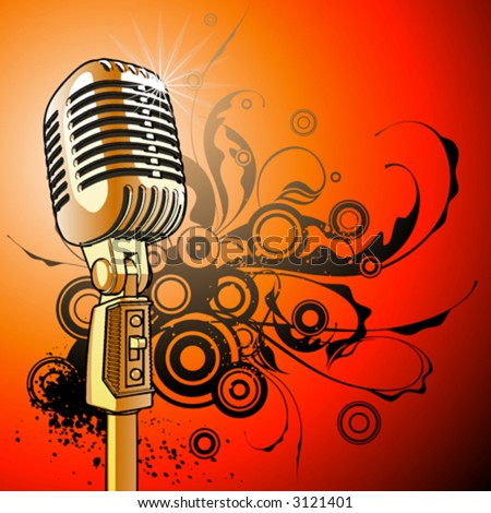  Fashioned Microphone on Retro Clip Art Microphone And Headphones Find Similar Images