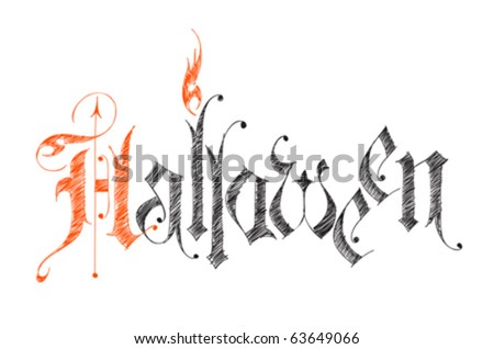 Gothic cute lettering
