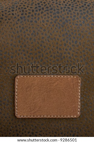 an empty leather patch stitched