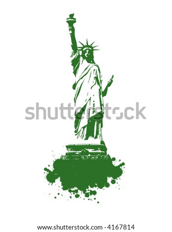 stock vector statue of liberty