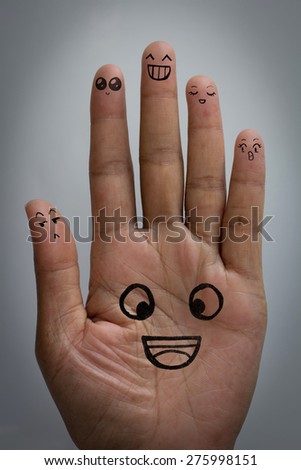 Emotion finger background concept