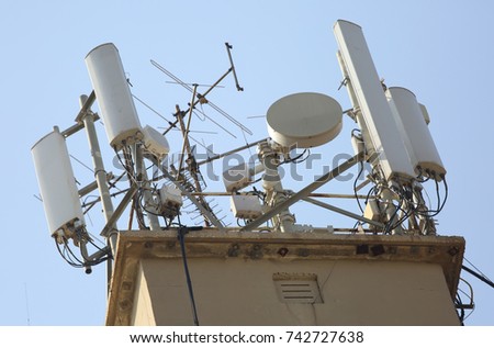 mobile antenna on a high tower