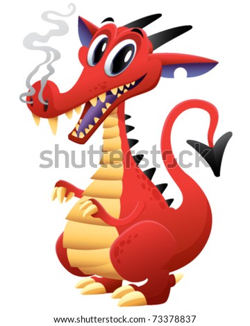 Red Dragon Vector - 73378837 : Shutterstock