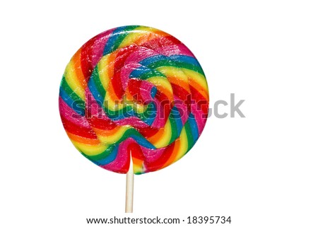big party lollipop isolated on white
