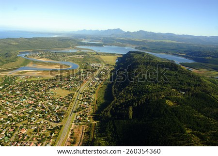 Aerial photo of Sedgefield, Garden Route, South Africa