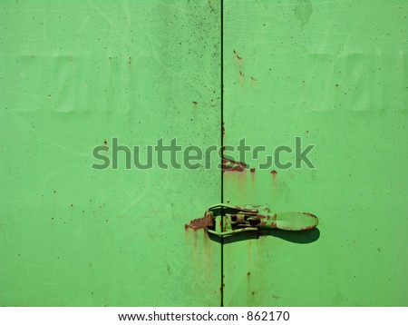 Green Metal Door