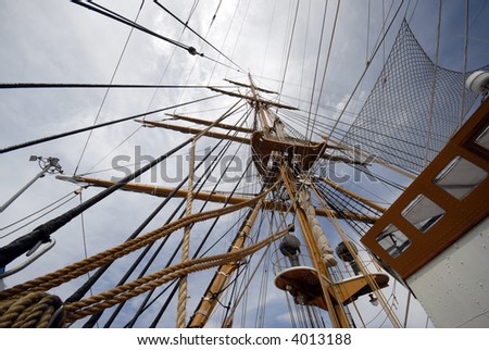 Mast, Rigging and Ropes on a Training Ship