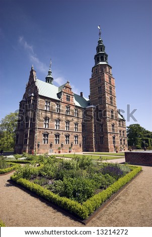 Royal Rosenborg Castle in Copenhagen, Denmark – Danish Crown Jewels are kept here. The castle was originally built as a country summerhouse – Year 1606.