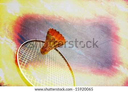 Play Badminton. Badminton Racket and Shuttlecock  Badminton Memory from My Sport