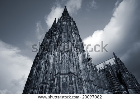 Cologne Cathedral. Famous International Landmark in Germany. UNESCO World Heritage Site.