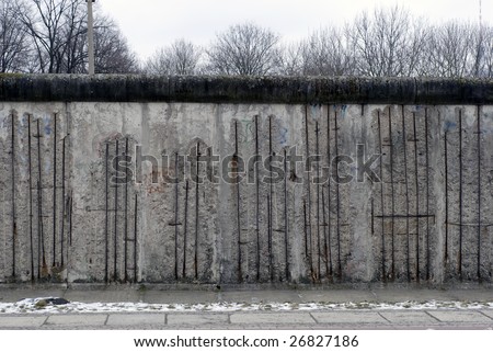 concrete wall section. stock photo : Concrete wall.